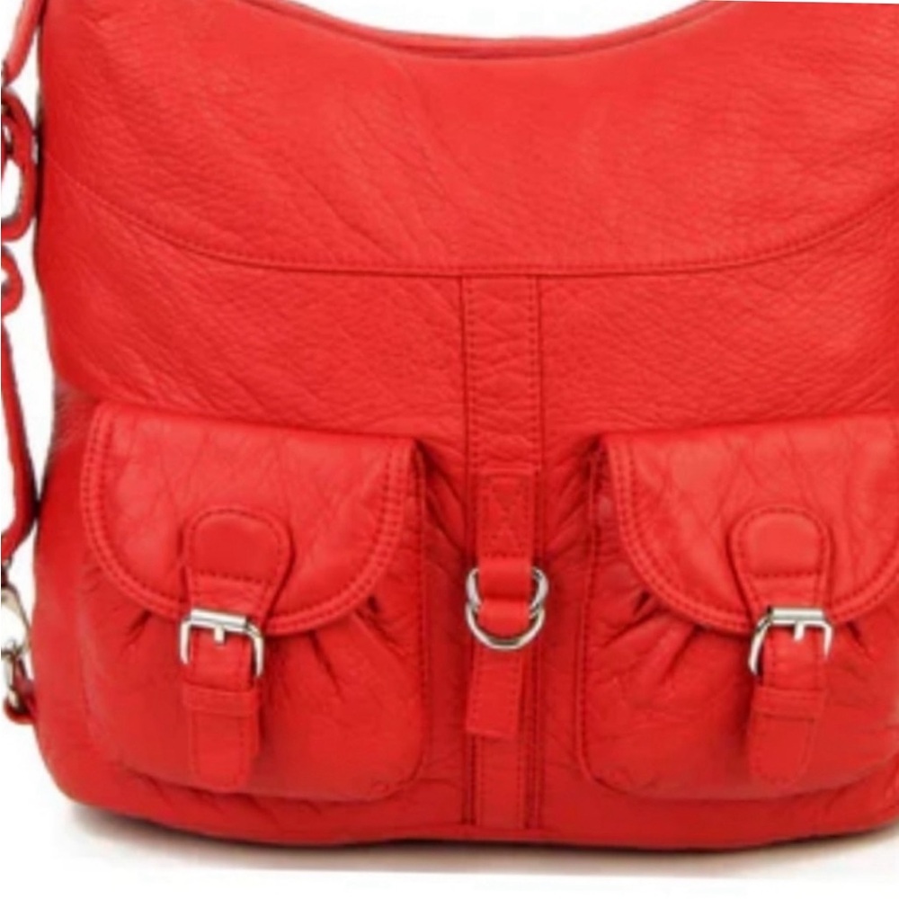Ampere creations Vegan Brick red 3n1 back pack shoulder Hobo Bag cross body ❤️ - Picture 2 of 10